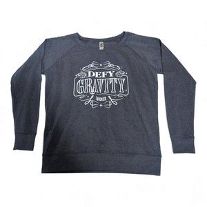 Instant Message 'Defy Gravity' Blue Long Sleeve Tee XL‎